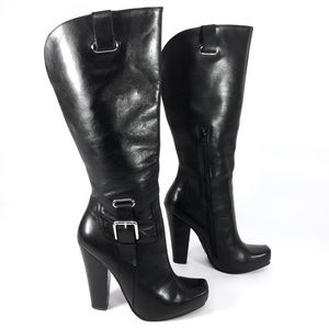 SOLD Jessica Simpson Black Leather Hosana Boots 8